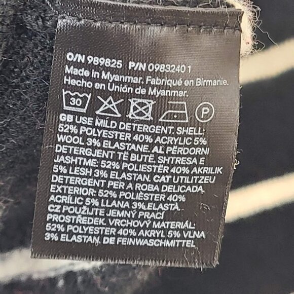 H&M Sweater Women's Black White Stripe Medium - Picture 4 of 8